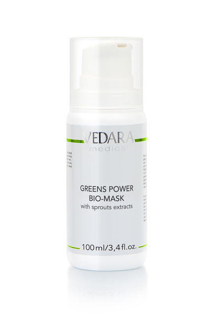 Greens Power Bio-mask with sprouts extracts in-depth nourishment & renewal of the skin 100 ml ( M401 ) Vedara Medical 