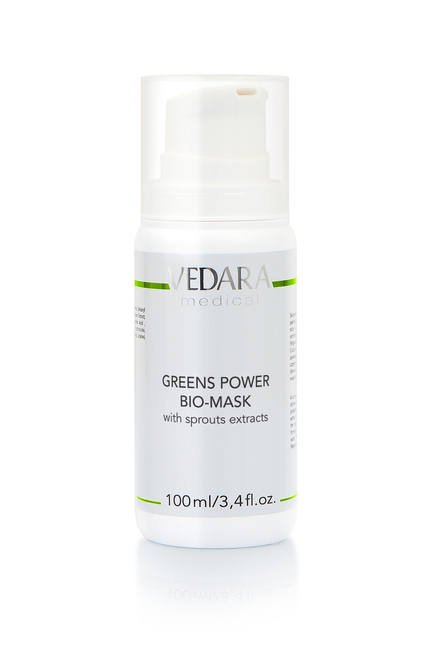 Greens Power Bio-mask with sprouts extracts in-depth nourishment & renewal of the skin 100 ml ( M401 ) Vedara Medical 